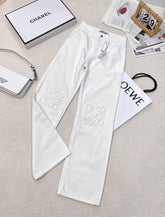Classic white denim trousers