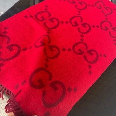 Double-sided cashmere jacquard scarf