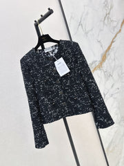 Chanel/Frayed-Edge Tweed Jacket