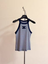 Striped halter vest