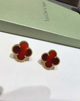 Red agate earrings