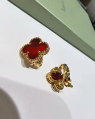 Red agate earrings