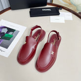 Satchel-Buckle Loafer Mules