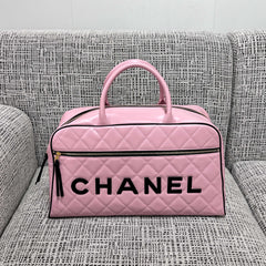 Chanel 2026 Bowling Boston Travel Bag 46cm Lambskin