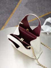 CHANEL 26S SHOPPING BAG MEDIUM 23 IN IVORY WHITE LAMBSKIN GOLD HARDWARE