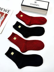 CHANEL 26S CREW SOCKS 403655 (1 BOX)