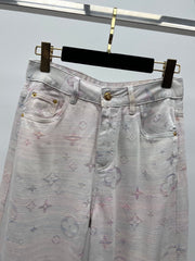 ❤️🔥Limited edition❤️🔥 26SS NEW Iridescent Jacquard Straight Leg Jeans