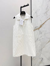 26FW New Quilted-Stitch Denim Shirt Dress with Collar 🩵