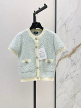 26FW New Short-Sleeve Knit Top with Contrast Trim 🩵