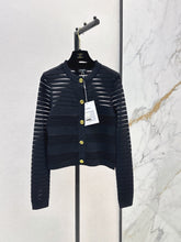 26FW New Striped Jacquard Crew-Neck Cardigan 🖤