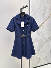 26FW New Triomphe Logo Embroidered Denim Dress 🖤