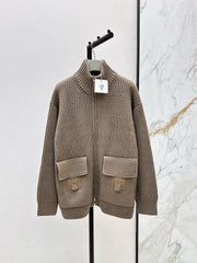 🔥Highest Quality🔥26FW New Classic Wool Knit Jacket with H-Pattern Pocket Detail 🖤