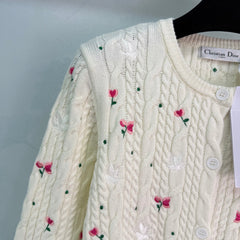 Cable-knit cardigan