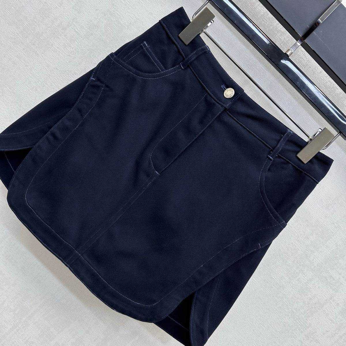 Hermès/26 New Denim Skirt