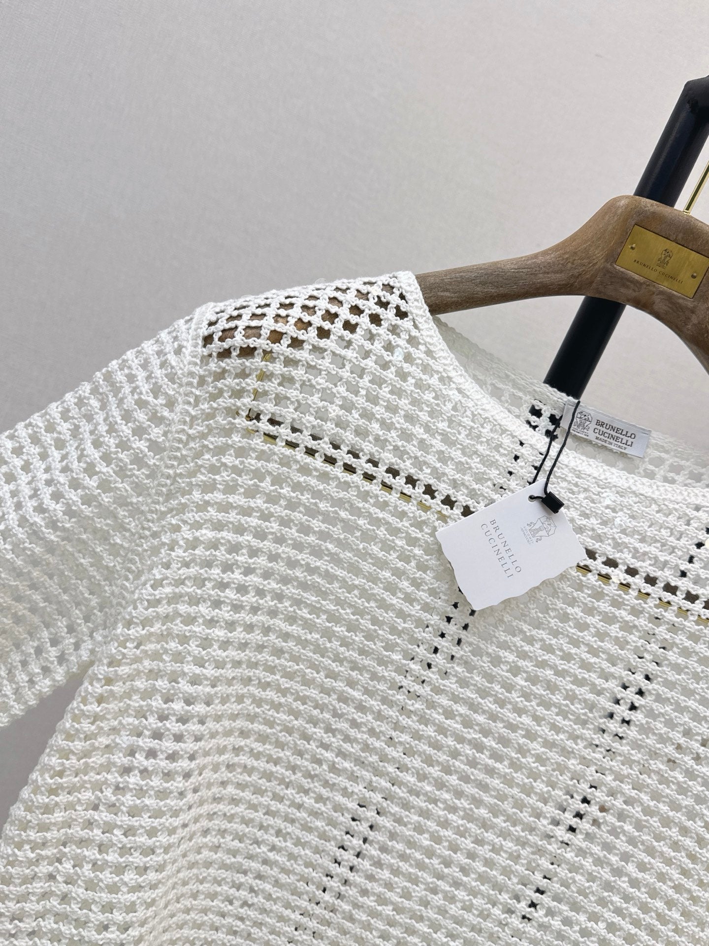 Brunello Cucinelli/ 26 Early Autumn New Hollow-Out Long Sleeve Knit
