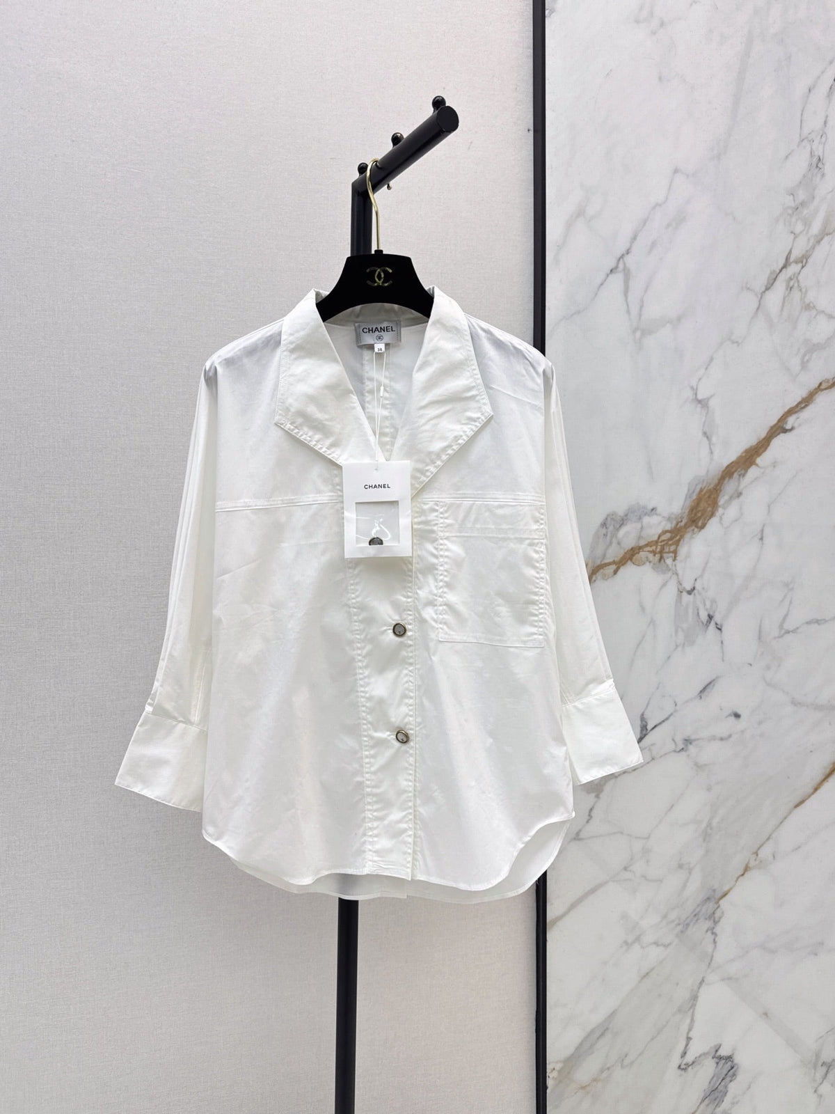 Long-Sleeve Collared Shirt
