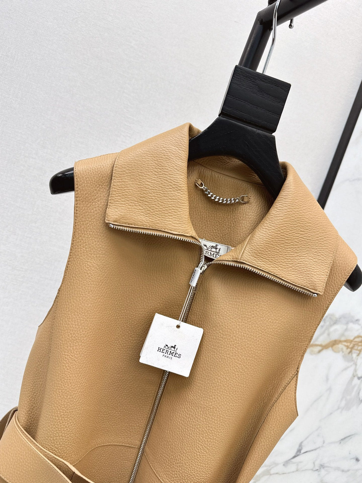 Hermès/26 Early Autumn Latest Genuine Leather Vest