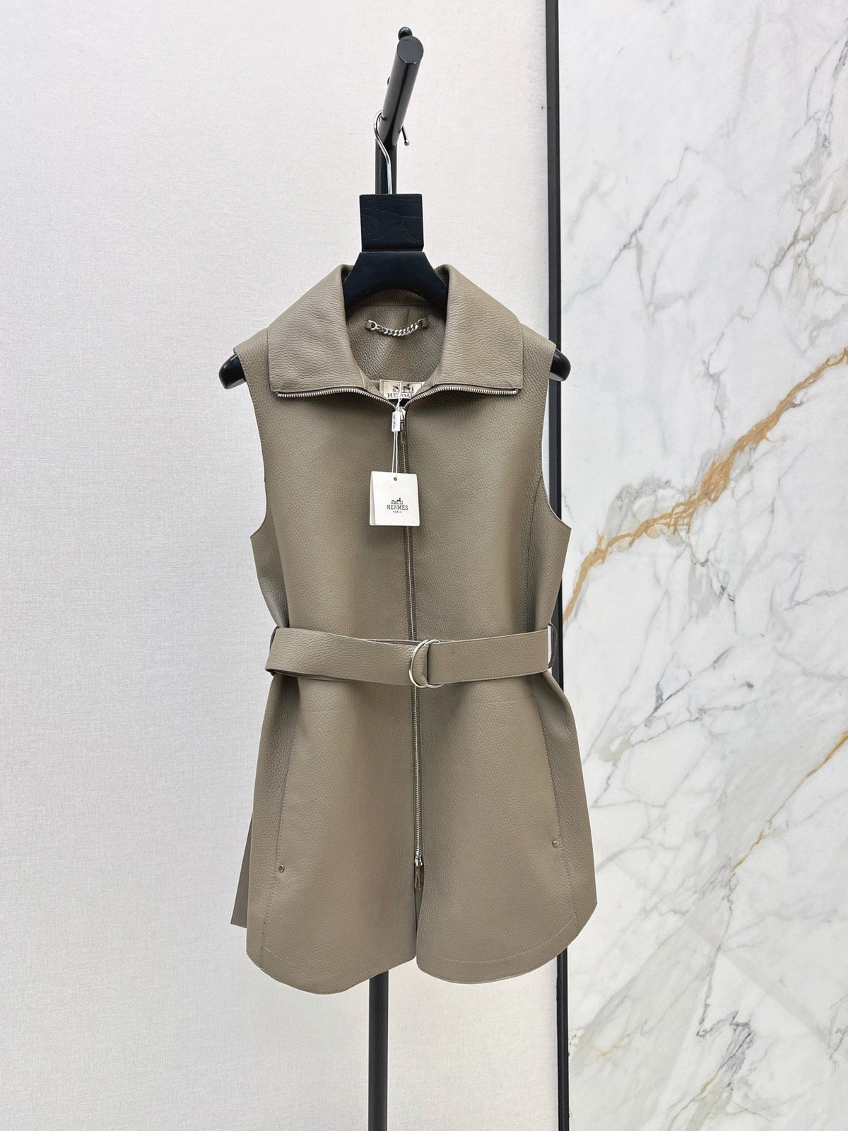 Hermès/26 Early Autumn Latest Genuine Leather Vest