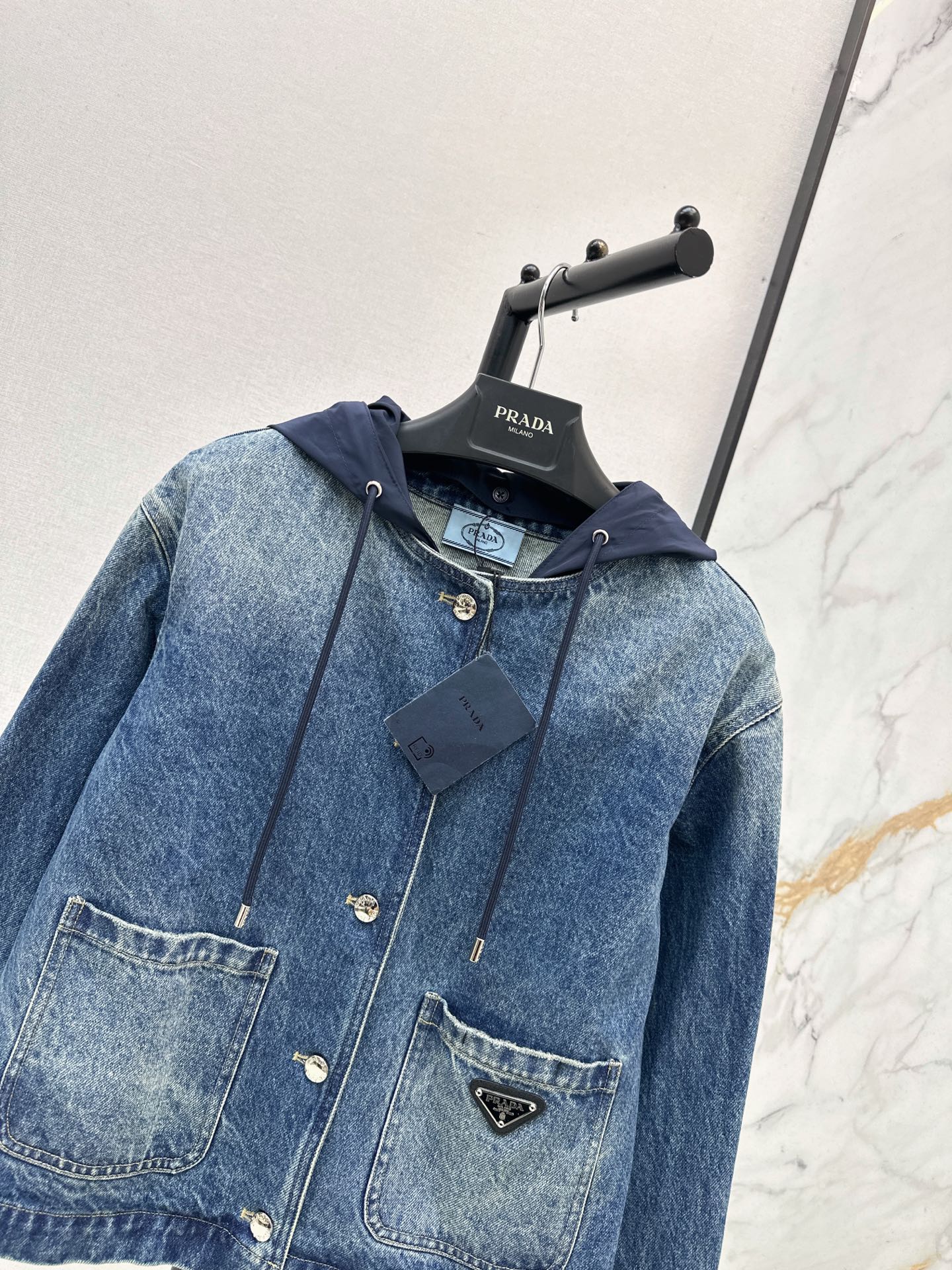 Prada/26 Early Fall New Hooded Denim Jacket