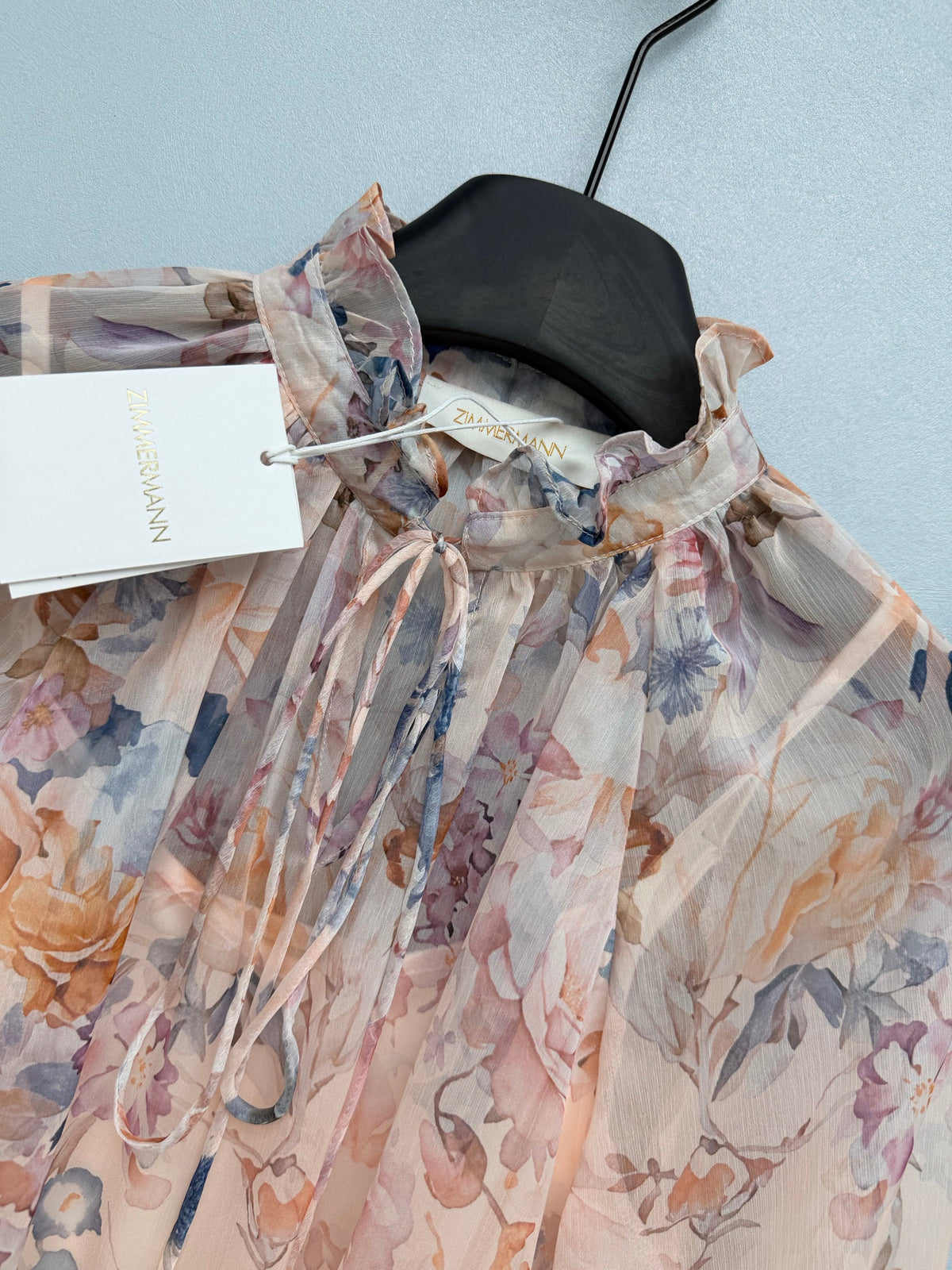 zimmermann/26 New Style Watercolor Floral Print Chiffon Top + Shorts Set for Sale