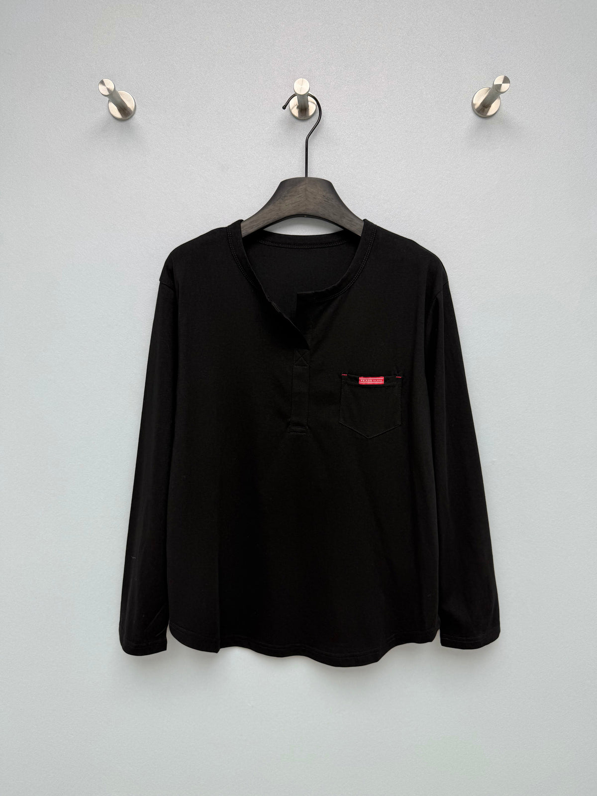Prada / New Half-Button Henry Collar Long-Sleeve Top