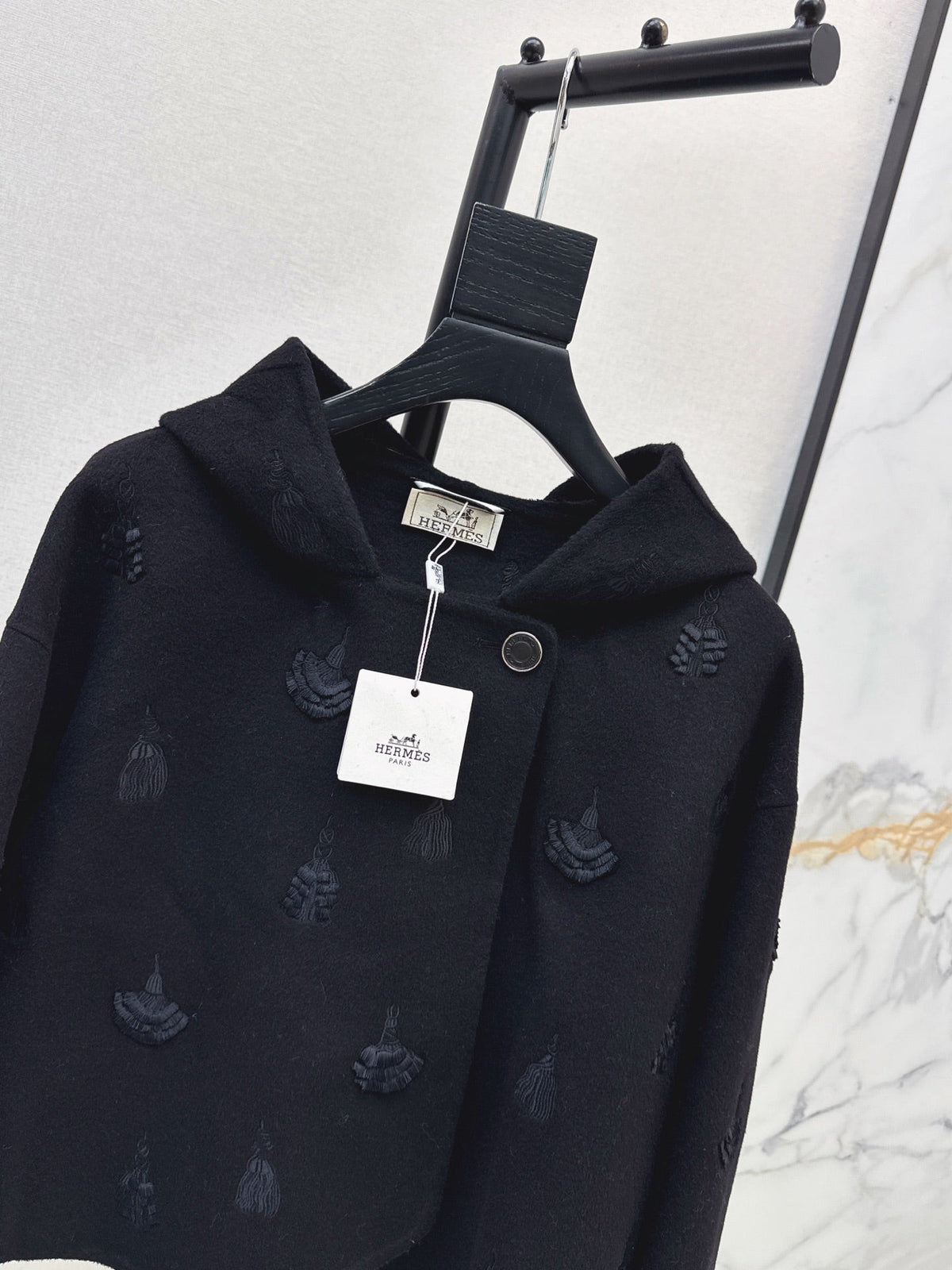Hermès / 26 Fall/Winter Latest Hooded Double-Sided Wool Coat