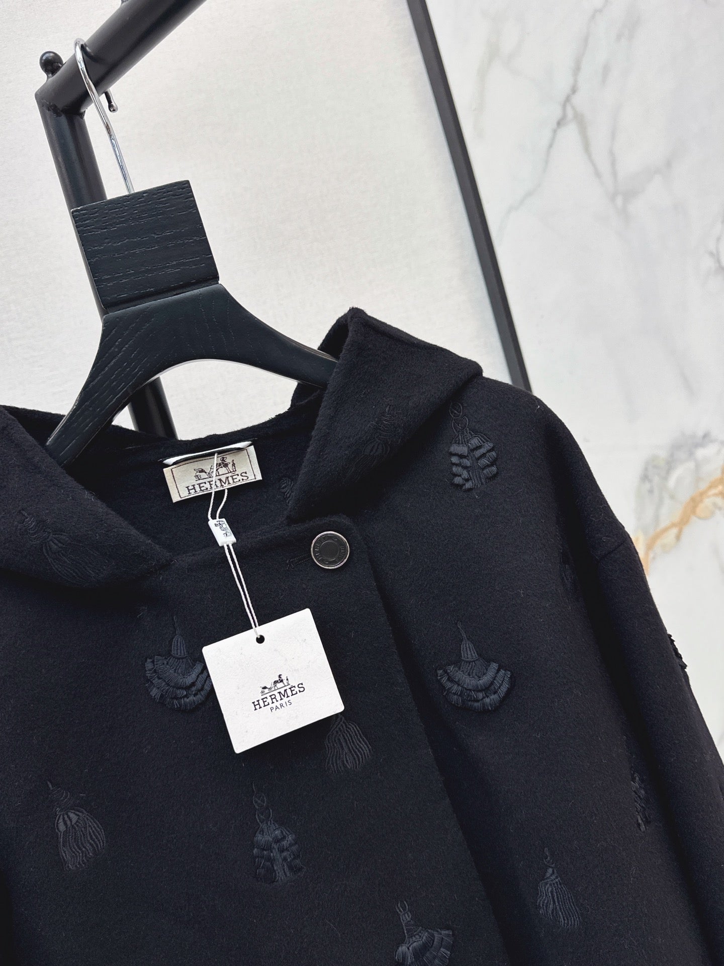 Hermès / 26 Fall/Winter Latest Hooded Double-Sided Wool Coat