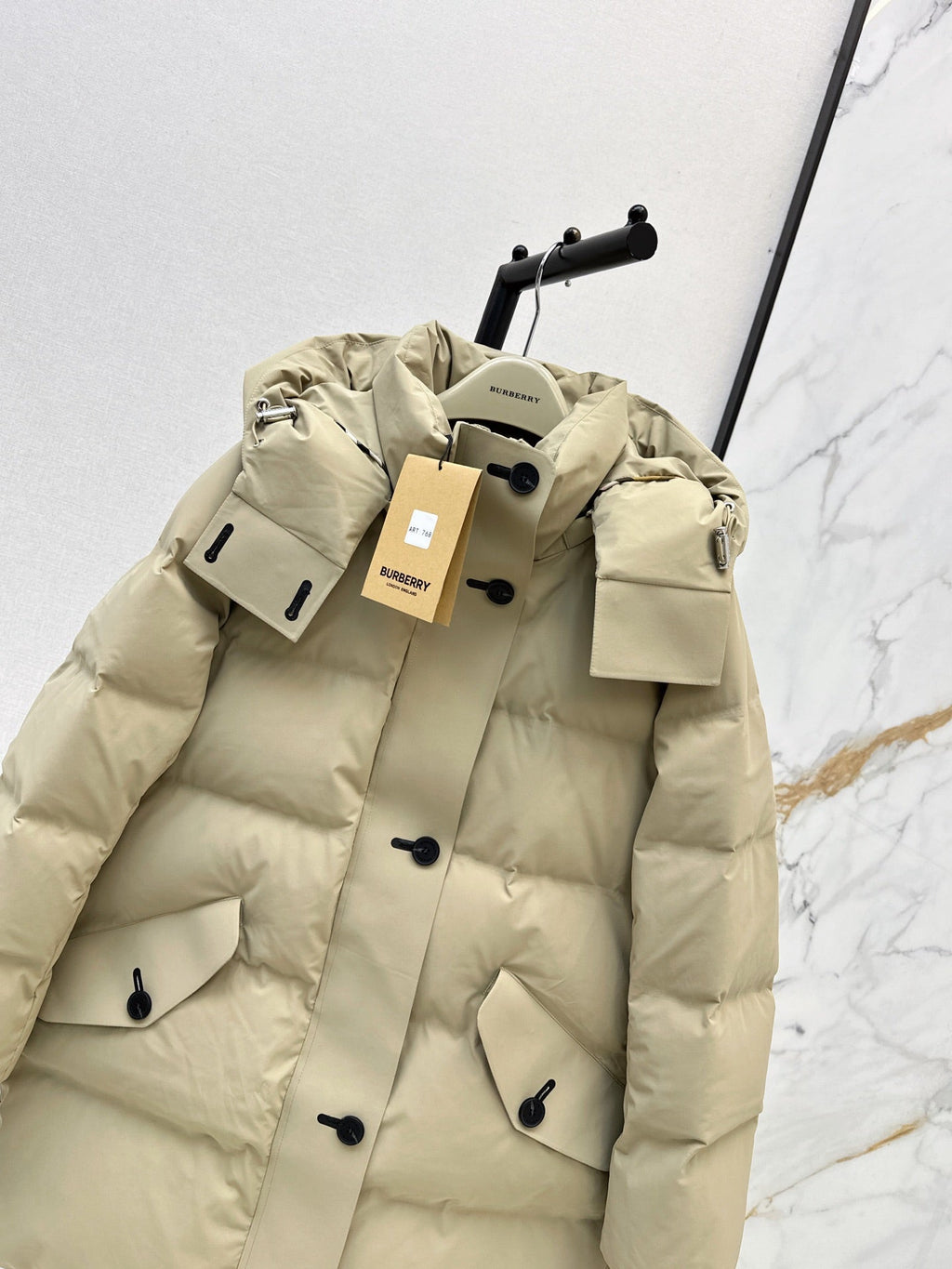 26 Fall/Winter Latest Hooded Mid-Length Down Jacket