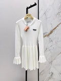 26 Fall/Winter Latest Slim-Fit Knit Dress with Age-Reducing Collared Design