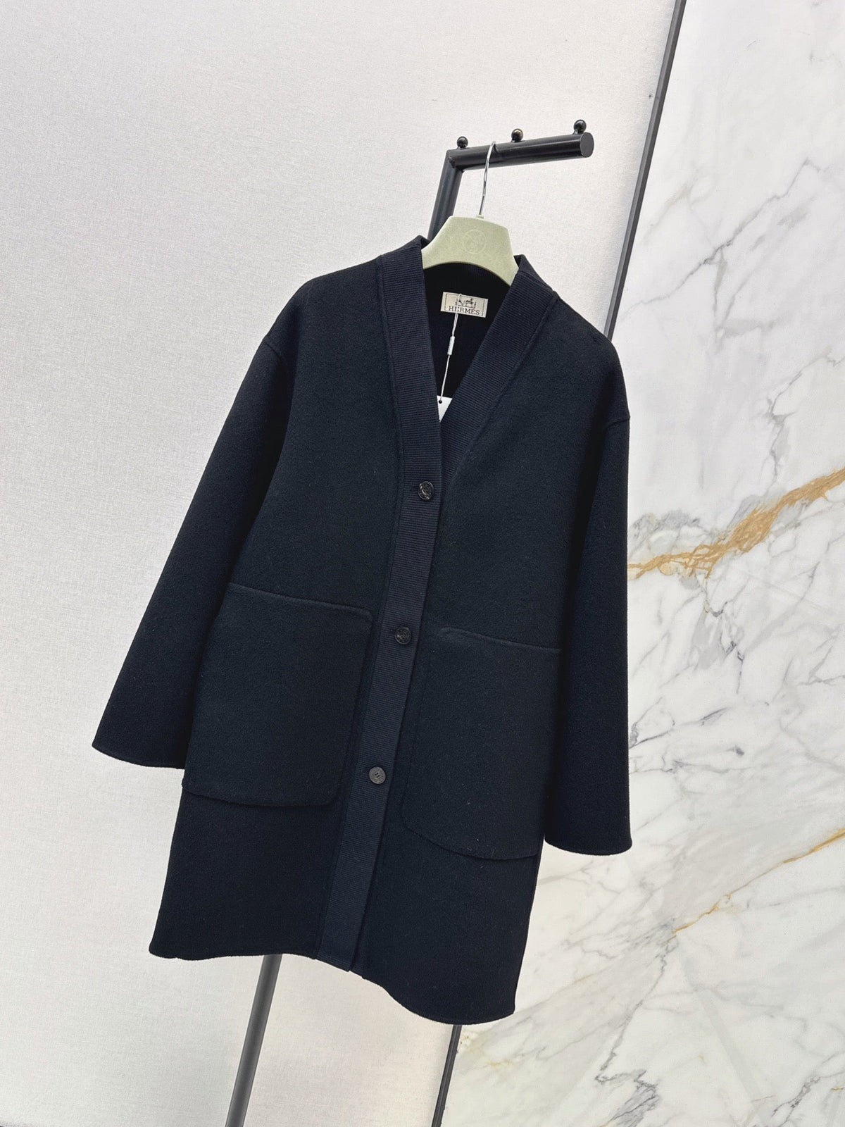 26 Fall/Winter Latest Minimalist V-Neck Double-Faced Wool Coat