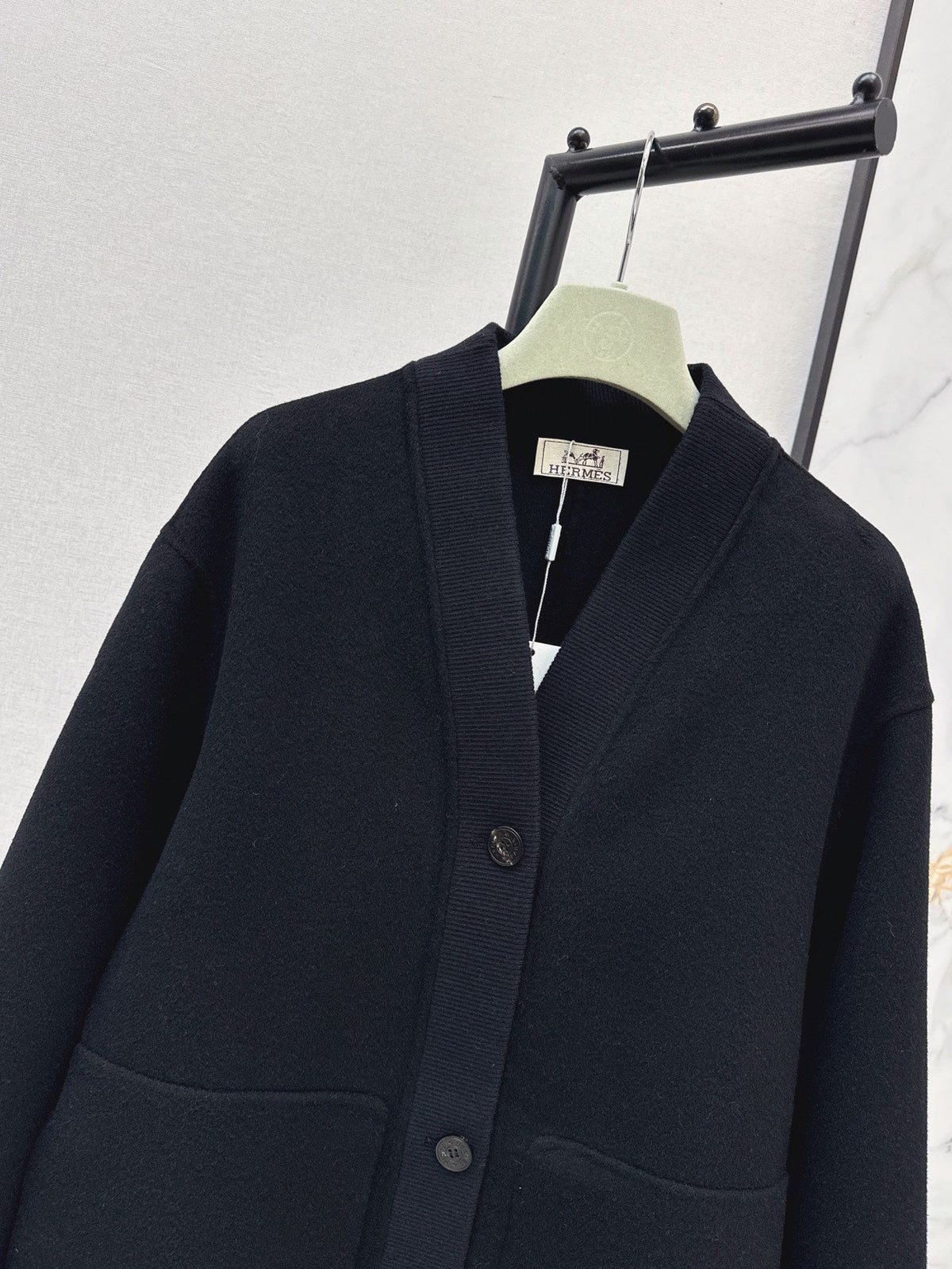 26 Fall/Winter Latest Minimalist V-Neck Double-Faced Wool Coat