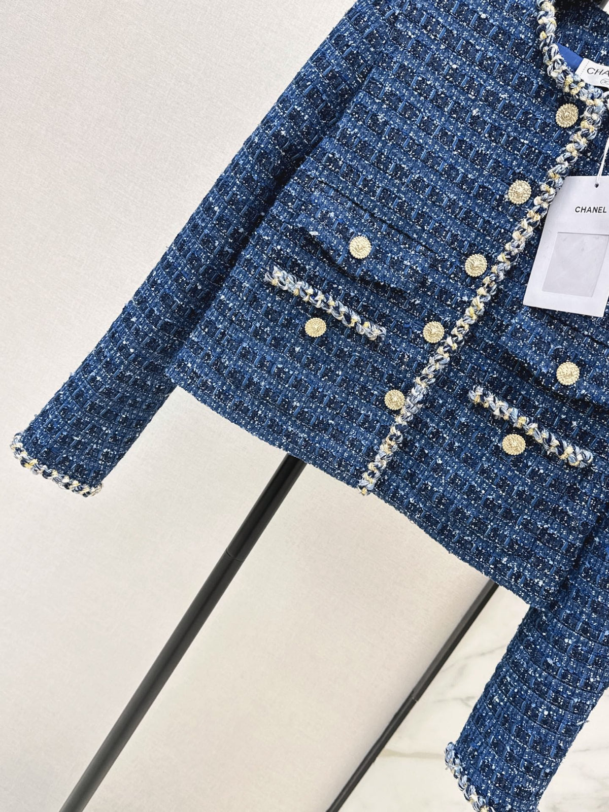 26 Fall/Winter Latest Little Chanel-Style Woven Tweed Coat