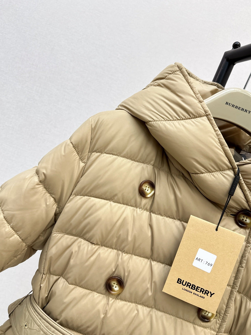 26 Fall/Winter New Classic Double-Breasted Hooded Long Down Coat