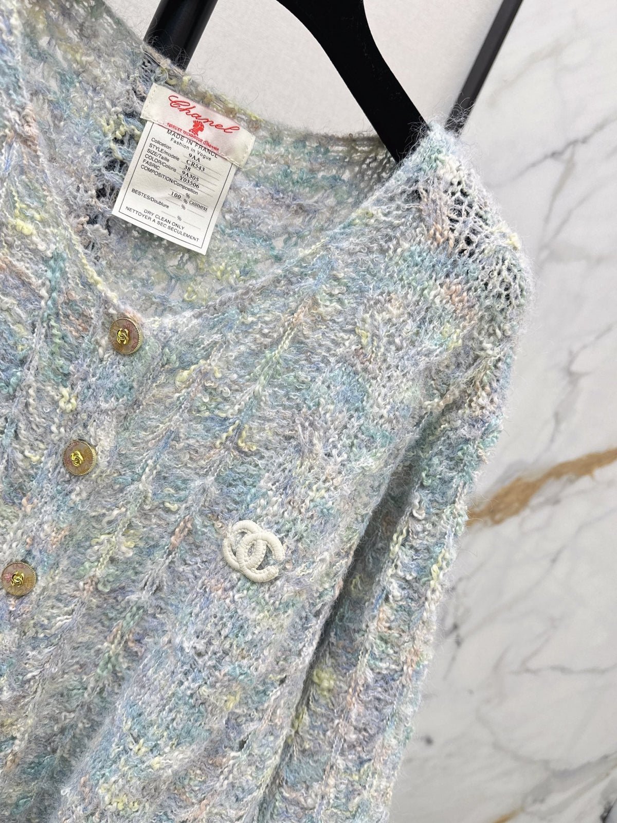 26 Fall/Winter Latest Floral Yarn Blend Chunky Knit Cardigan