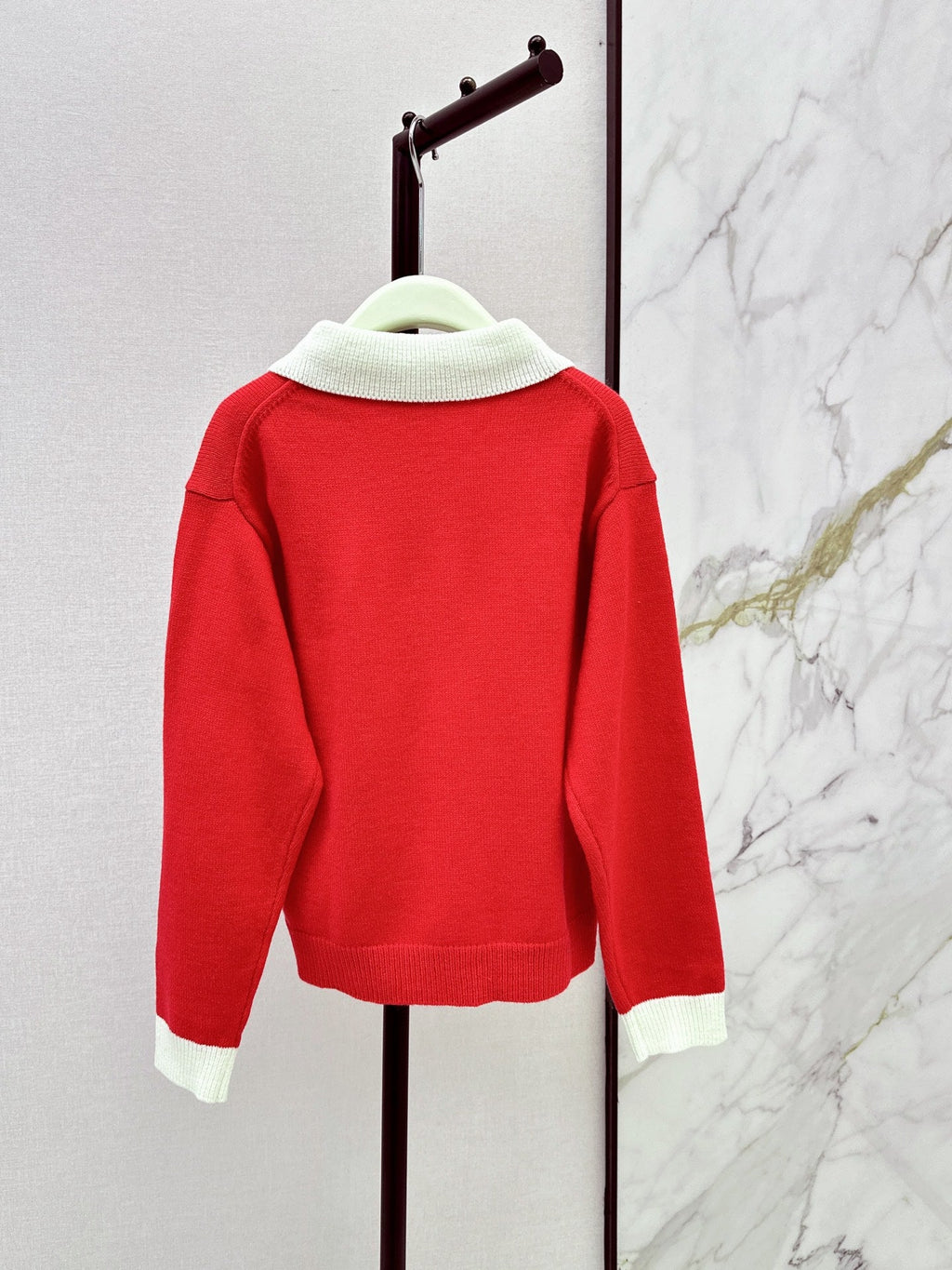 26 Autumn/Winter Latest Polo Color-Block Collared Knit Sweater