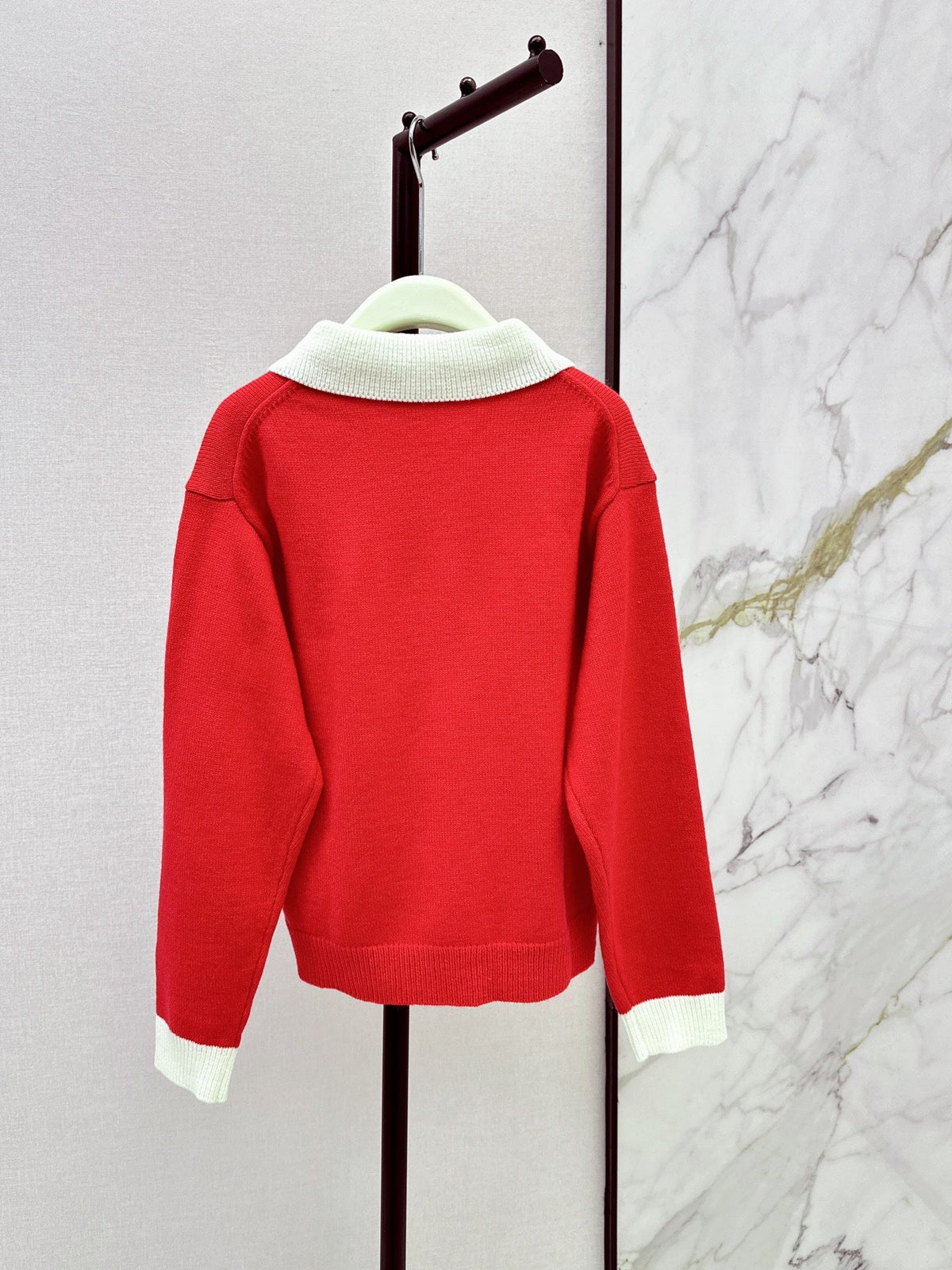 26 Autumn/Winter Latest Polo Color-Block Collared Knit Sweater