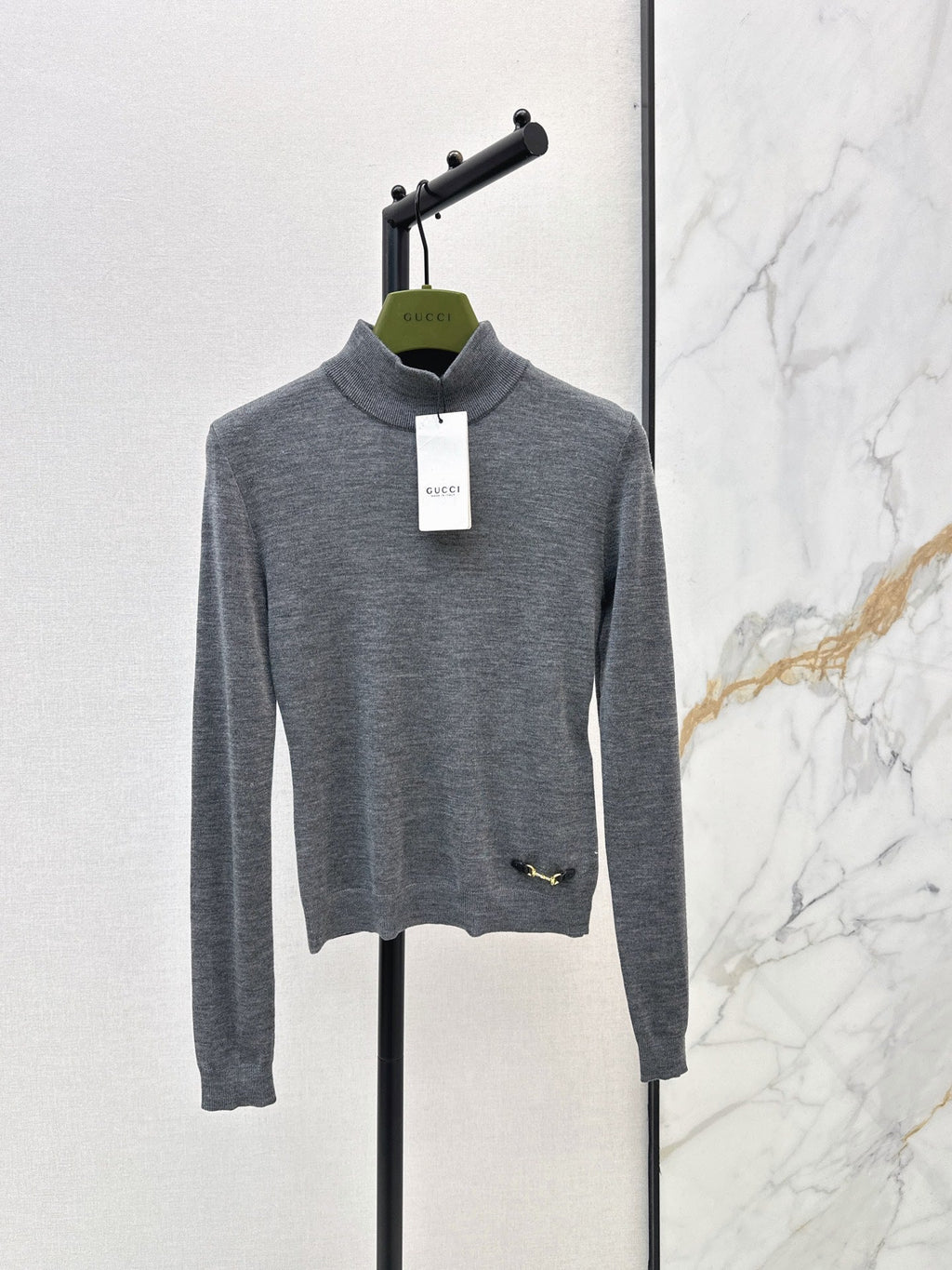 26 Fall/Winter Latest Semi-Turtleneck Horsebit Knit Top