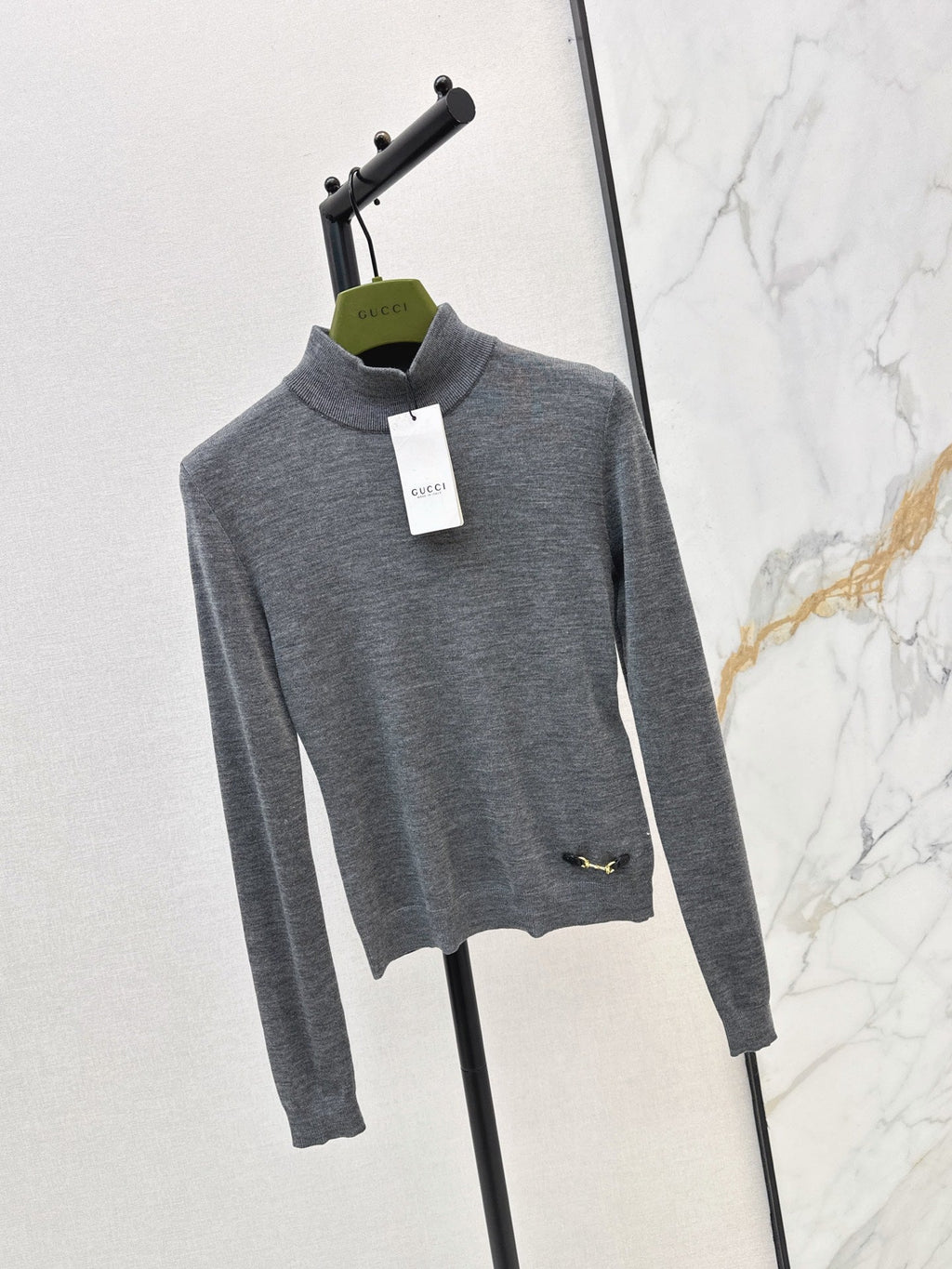 26 Fall/Winter Latest Semi-Turtleneck Horsebit Knit Top
