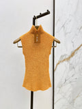 26 Fall/Winter Latest Caramel-Colored Sleeveless Semi-Turtleneck