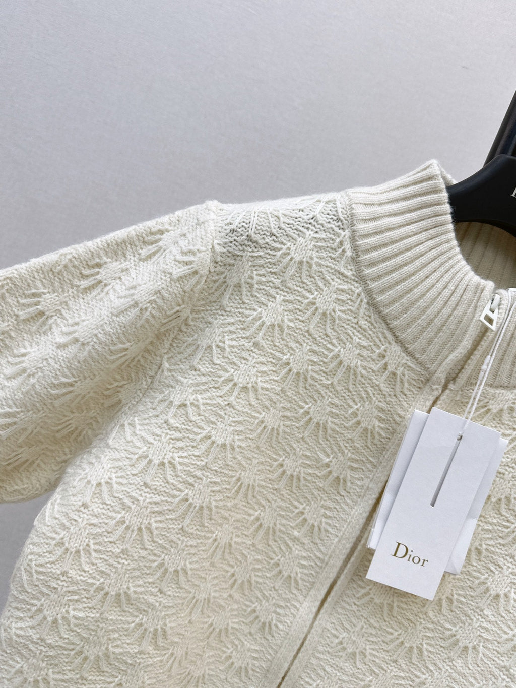 26 Fall/Winter Latest Zipper Stand Collar Loose Lazy Style Knit Cardigan