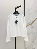 26 Fall/Winter Latest Triangle Logo Long-Sleeve White T-Shirt