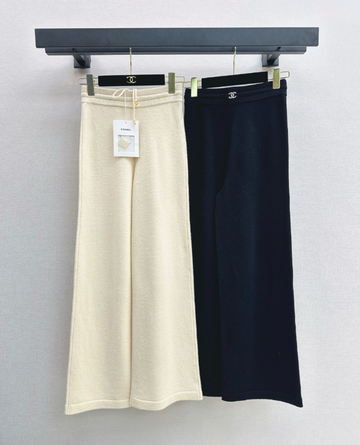 26 Fall/Winter Latest Elastic Waist Cashmere Straight-Leg Pants