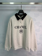 Chanel/26 Early Autumn Polo Collar Loose Sweater