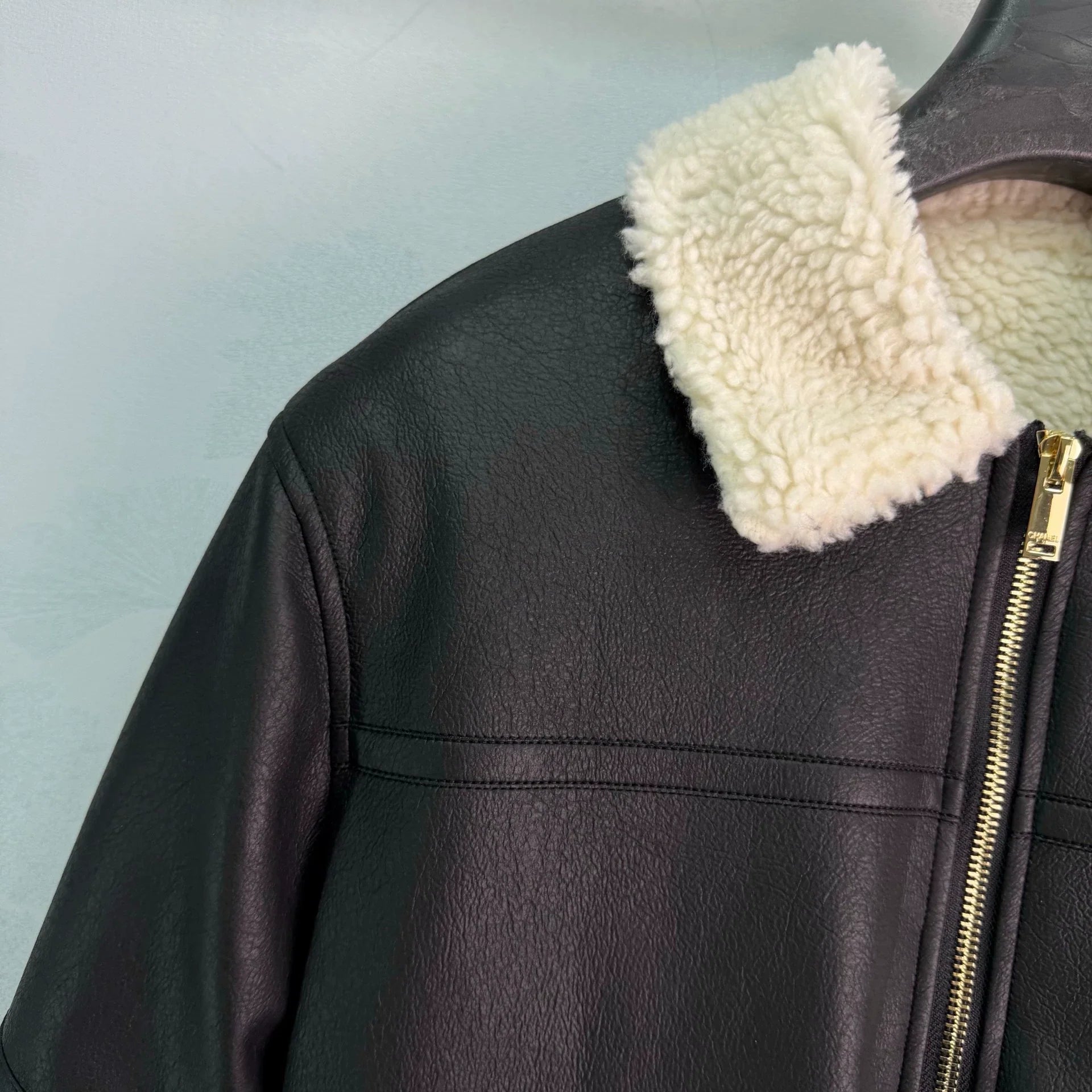 Chanel/26 New Lamb Wool Leather Jacket