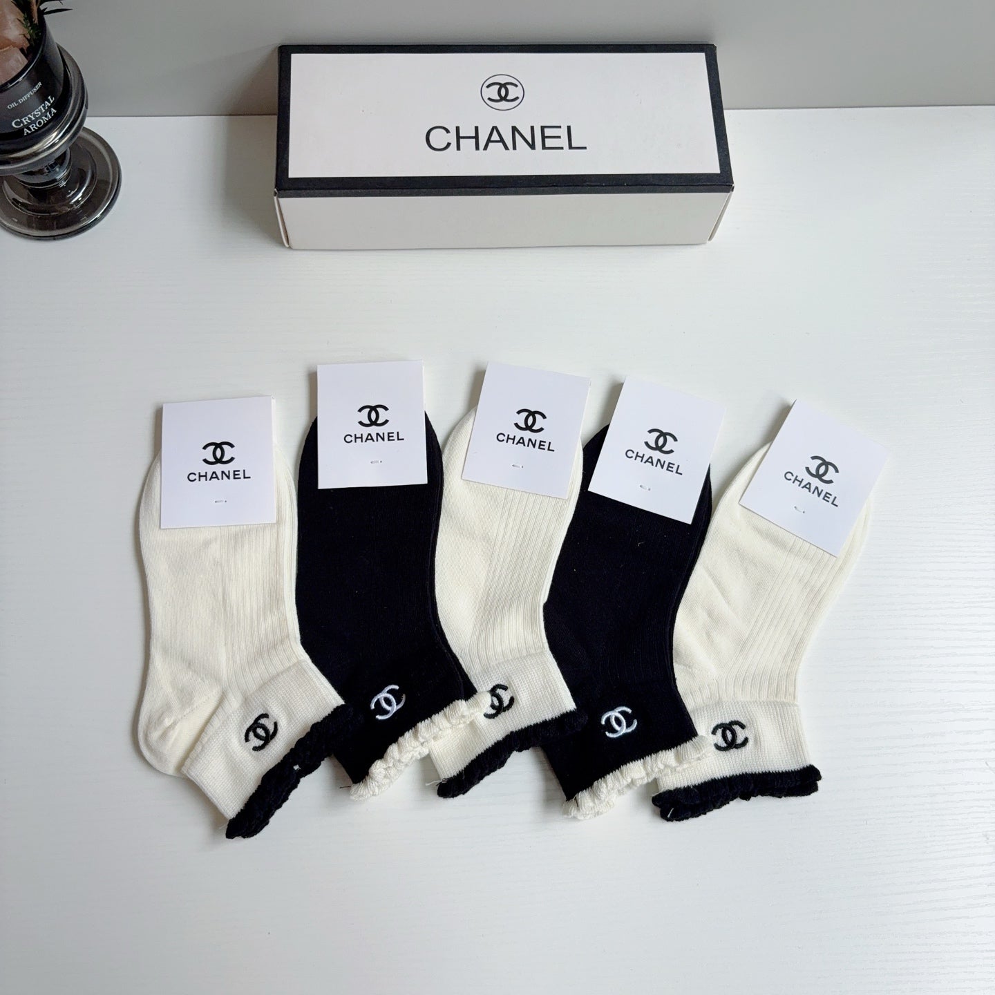 CHANEL 26S ANKLE SOCKS 405350 (1 BOX)