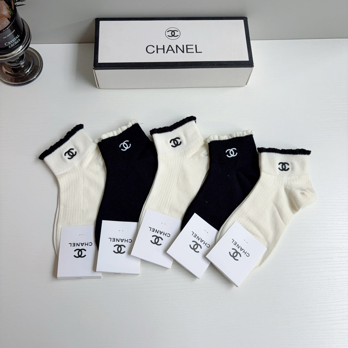 CHANEL 26S ANKLE SOCKS 405350 (1 BOX)