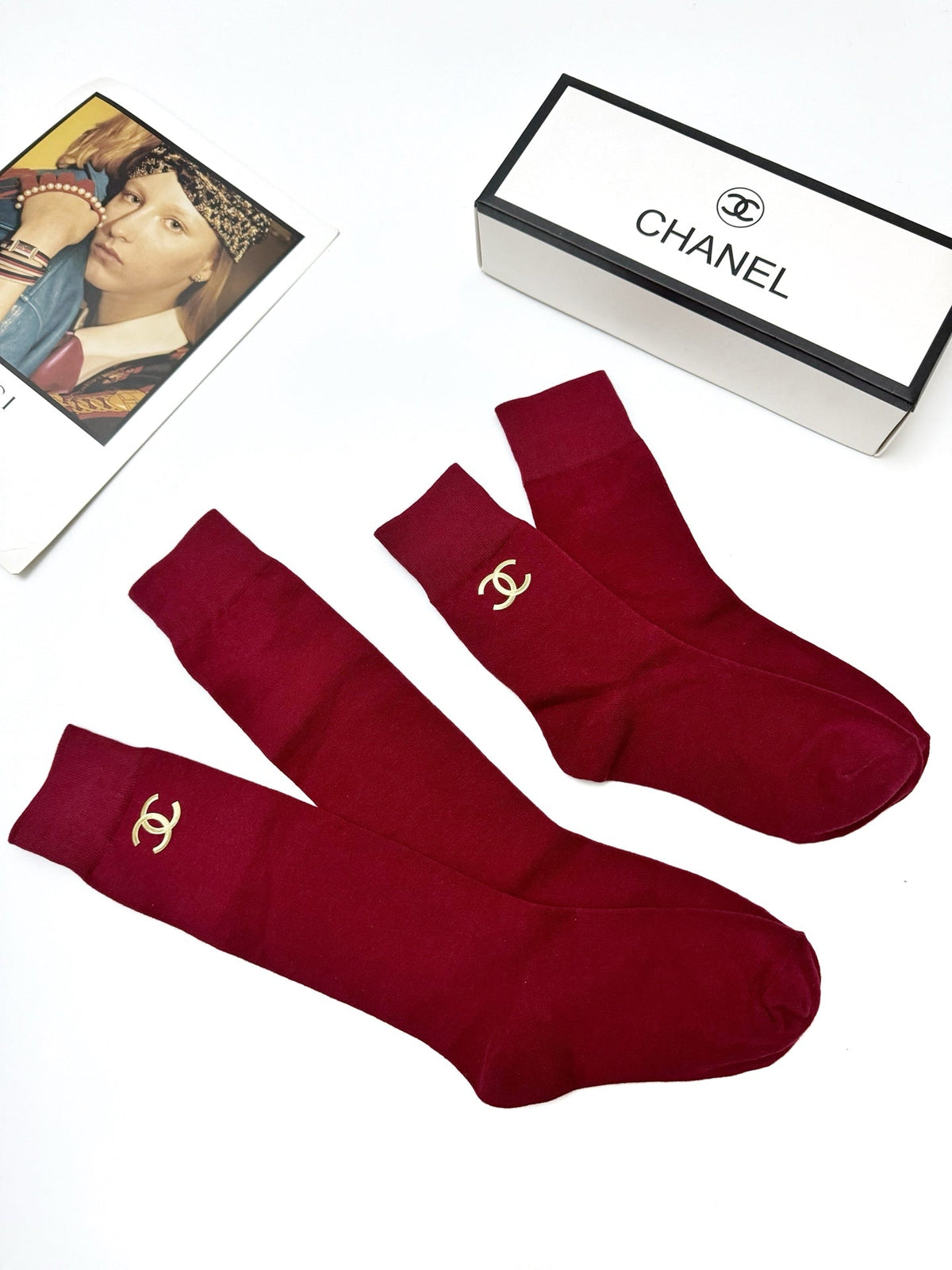 CHANEL 26S CREW SOCKS 397279 (1 BOX)