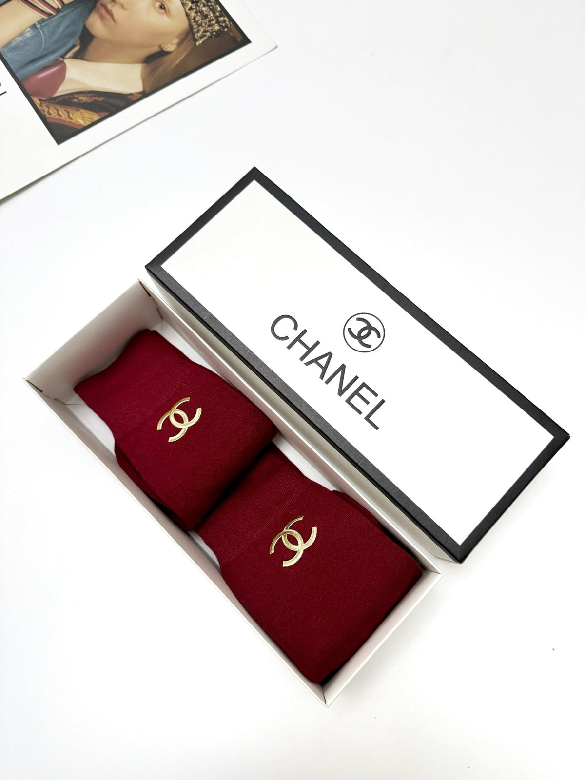 CHANEL 26S CREW SOCKS 397279 (1 BOX)