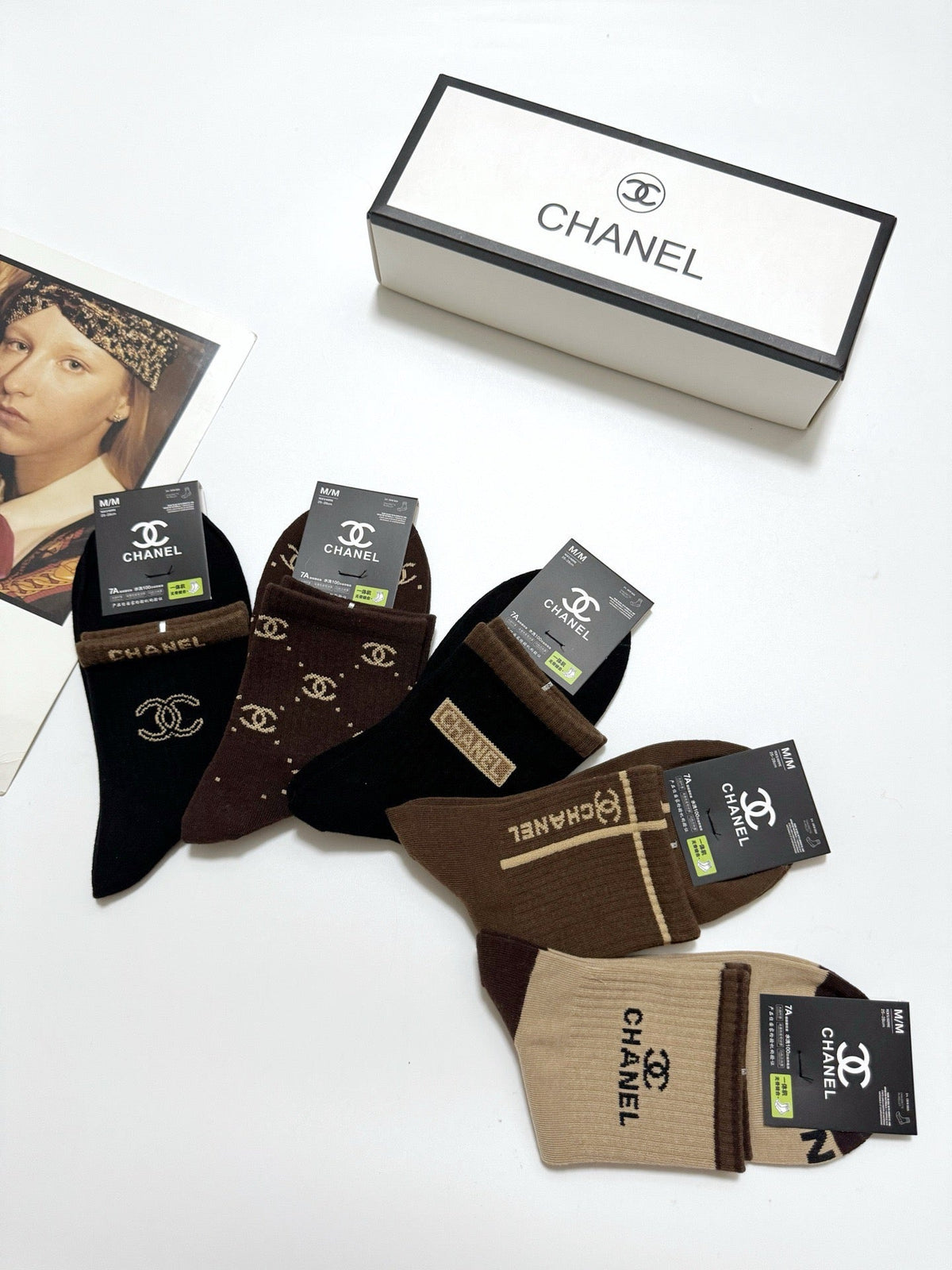 CHANEL 26S ANKLE SOCKS 408729 (1 BOX)