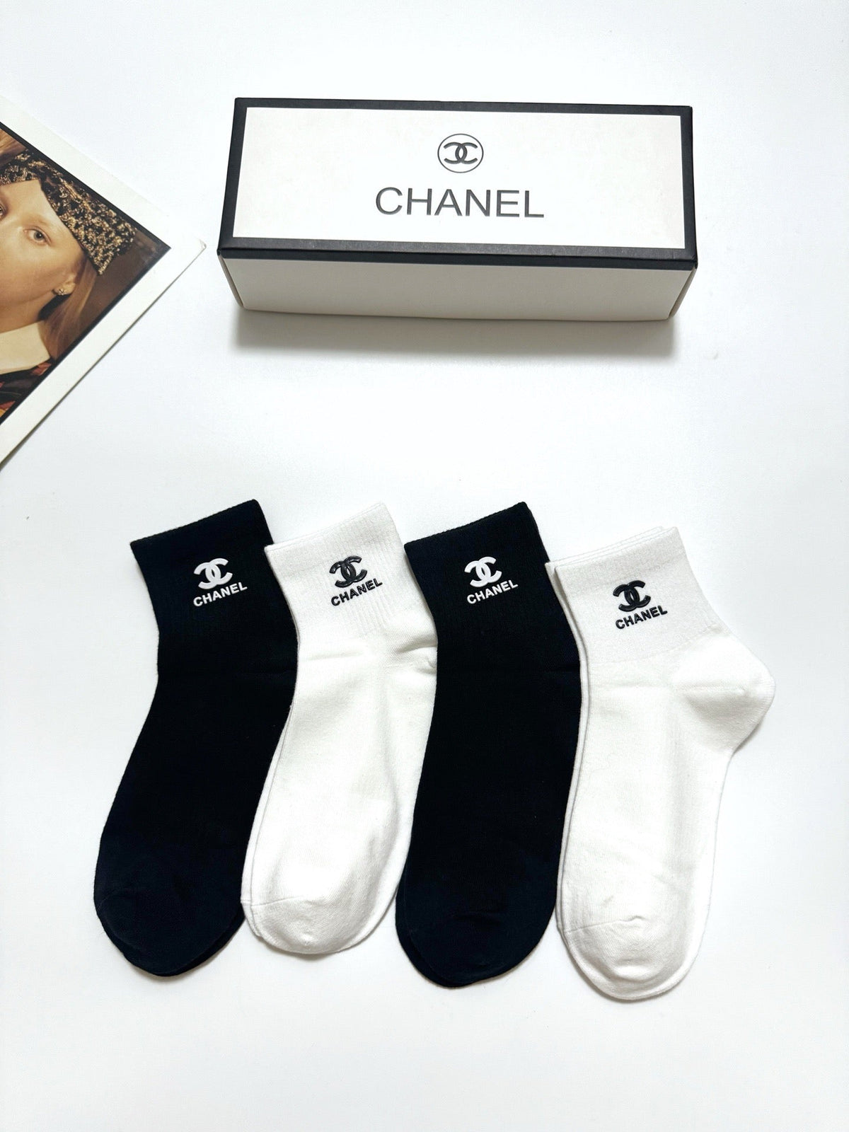 CHANEL 26S ANKLE SOCKS 408731 (1 BOX)